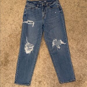 Old Navy High Rise OG Straight Distressed Jeans